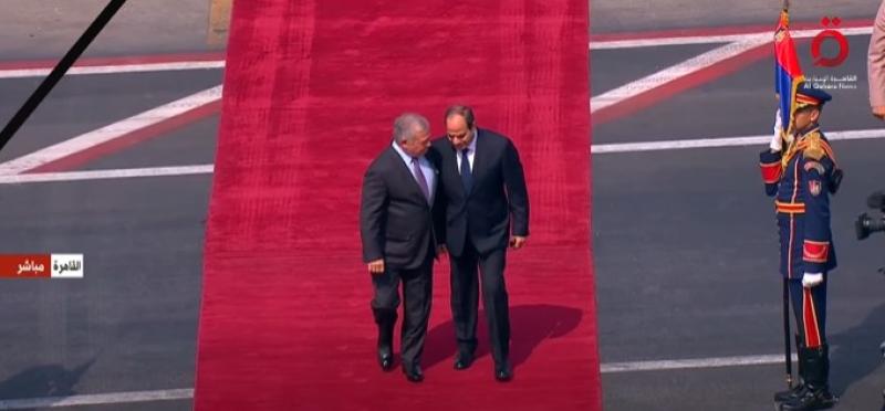 السيسي يستقبل ملك الأردن في زيارة رسمية إلى مصر