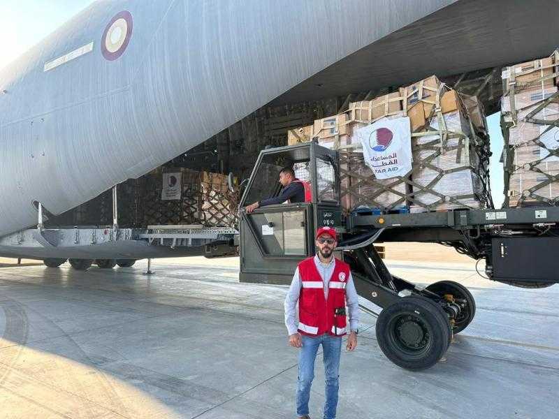 مطار العريش يستقبل أضخم طائرة مساعدات إغاثية لغزة قادمة من بولندا