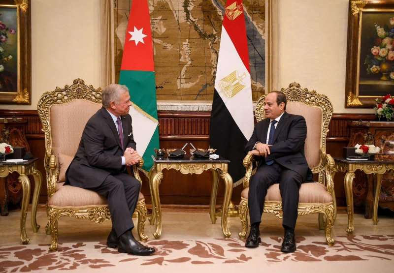 الرئيس السيسي والعاهل الأردني