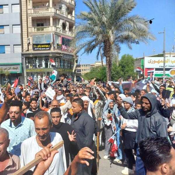 آلاف المصريين في الشرقية يتظاهرون تضامنا مع فلسطين