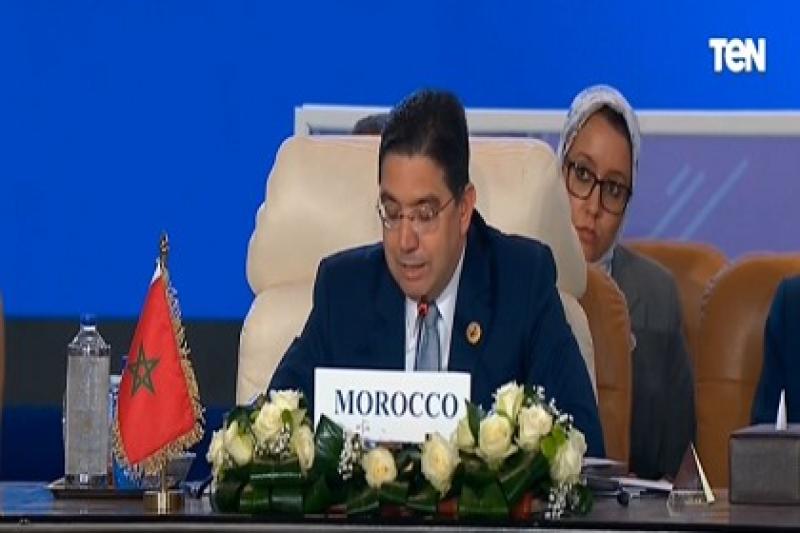 وزير الخارجية المغربي: «الوضع الإنساني في غزة أصبح لا يطاق».. فيديو