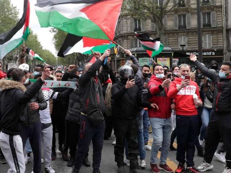 مظاهرة في باريس لدعم غزة 