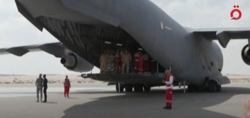 مطار العريش يستقبل طائرة مساعدات قطرية دعما لقطاع غزة