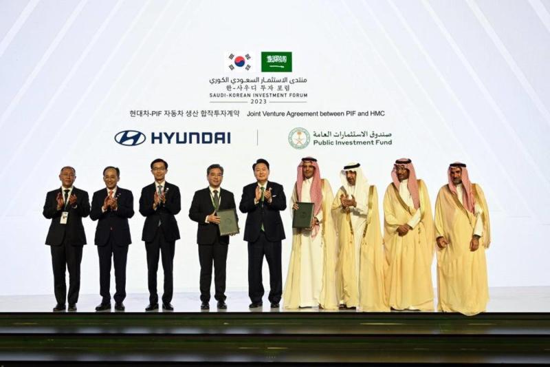 السعودية: صندوق الاستثمارات وهيونداي يوقعان اتفاقية لإنشاء مصنع للسيارات
