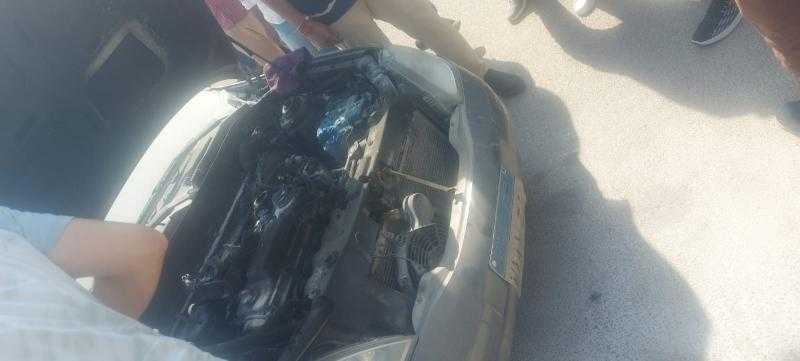 السيطرة على حريق سيارة ملاكي بسبب ماس كهربائي بمدينة الإنتاج الإعلامي