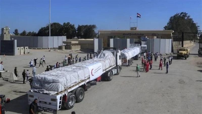 معبر رفح.. تفاصيل دخول الدفعة الثالثة من مساعدات غزة