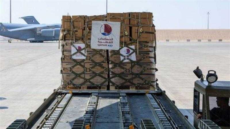 7 طائرات دولية نقلت 144 طنا من المساعدات إلى مطار العريش