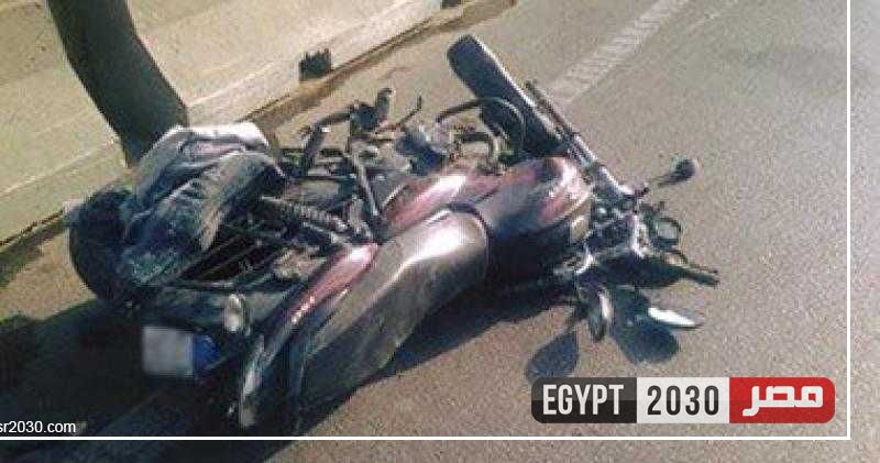 مصرع شخص في انقلاب دراجة نارية بطريق مركز سنورس بالفيوم