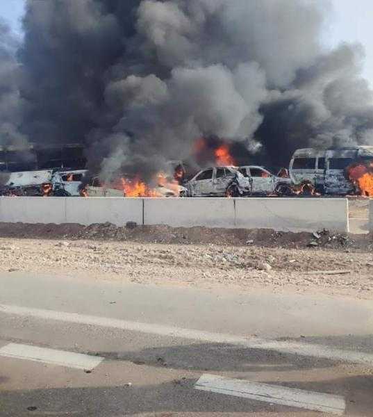 إصابة 40 شخصًا في حادث تصادم مروع بطريق الإسكندرية الصحراوي