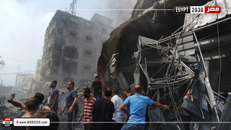 مجزرة مخيم جباليا في قطاع غزة الان