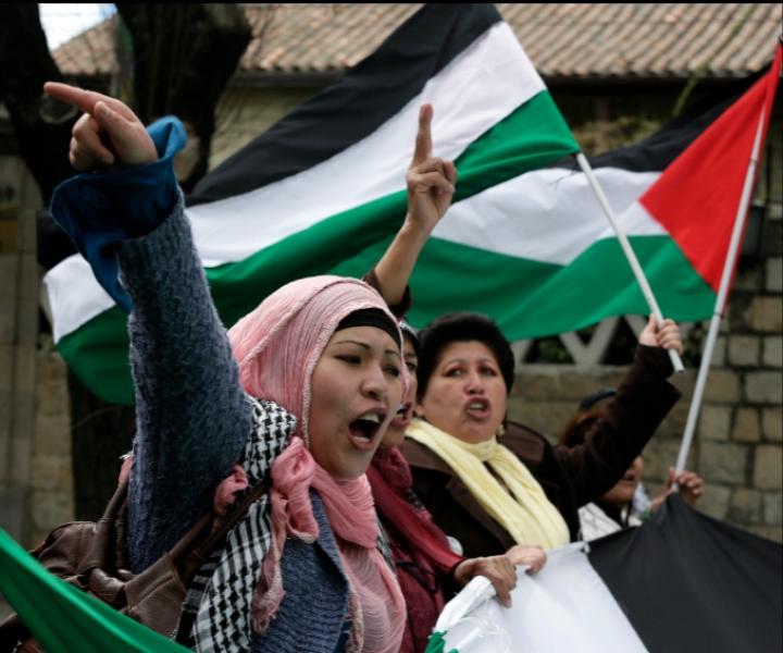 مظاهرات في بوليفيا دعما لغزة 