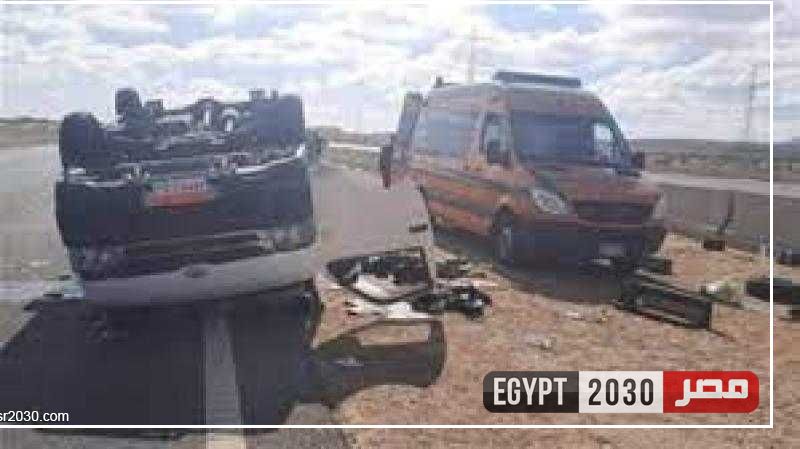 مستشفى الفيوم العام يستقبل 12 مصابا في حادث انقلاب سيارة ميكروباص