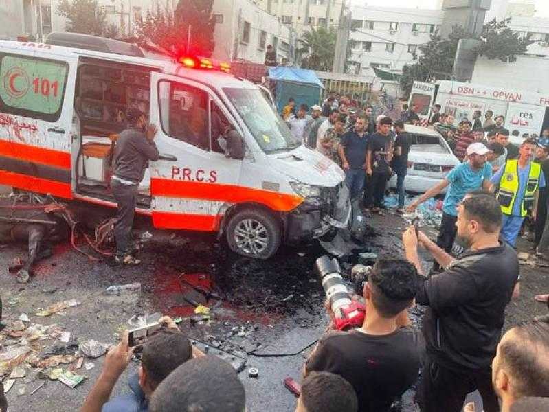 مجمع الشفاء بغزة: استشهاد وإصابة 60 على الأقل فى قصف الاحتلال لبوابة المشفى
