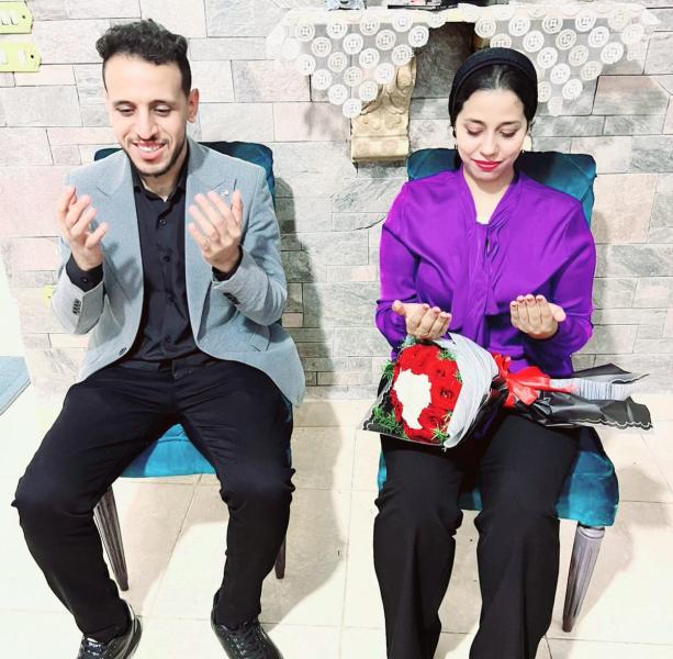 العروسان بسنت عادل ونور الدين نادر