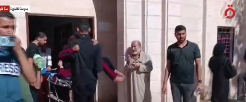 اللقطات الأولى لاستهداف الاحتلال الإسرائيلي مدرسة الفاخورة.. «فيديو»