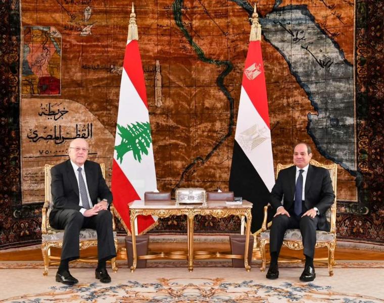 السيسي وميقاتي 