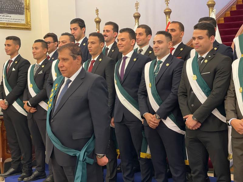 المعينون الجدد مع رئيس المجلس الدولة
