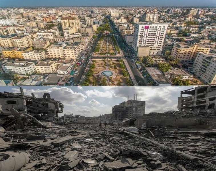 حي الرمال بقطاع غزة 