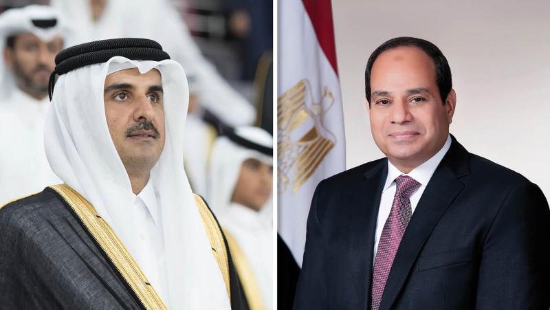 السيسي وأمير قطر