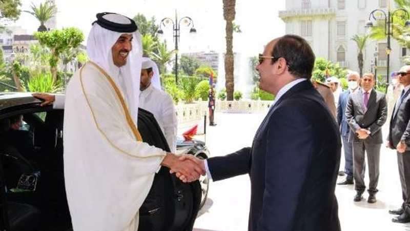 الرئيس السيسي وأمير قطر
