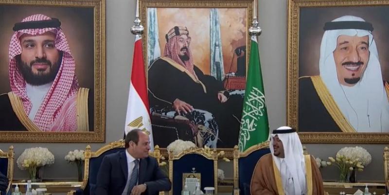 مراسم استقبال رسمية للسيسي لدى وصوله الرياض .. «فيديو»