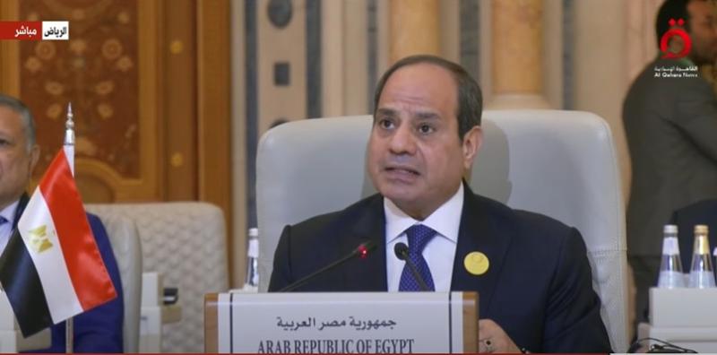 السيسي: أهالي غزة يتعرضون لممارسات لا إنسانية تعود بنا للعصور الوسطى