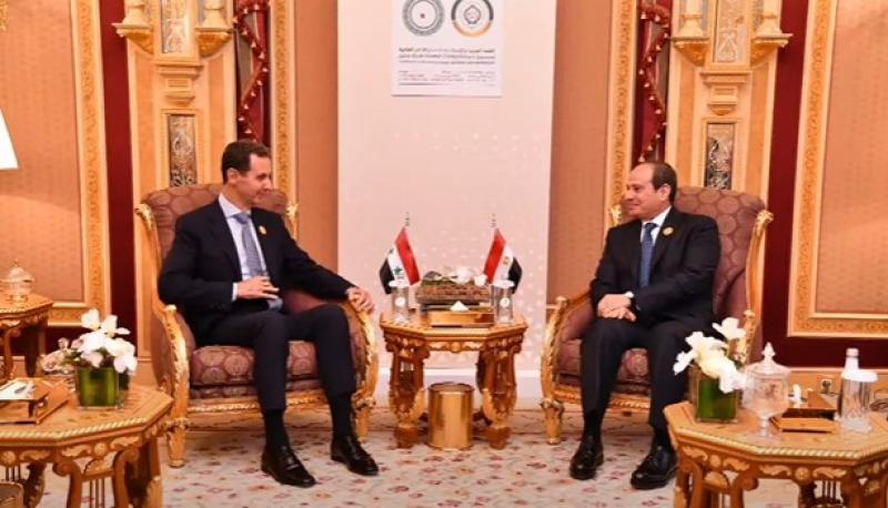 السيسي يلتقي الرئيس السوري على هامش أعمال القمة العربية الإسلامية