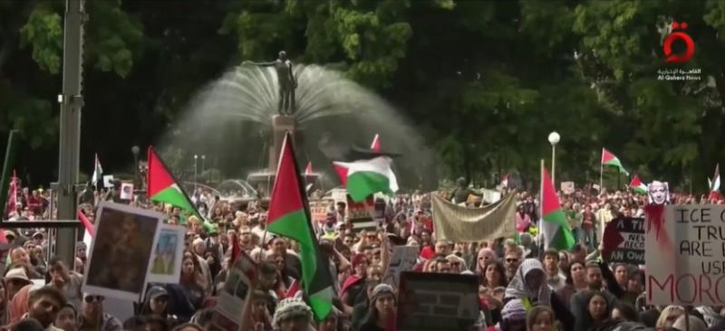 مسيرات بأستراليا وفرنسا تأييدا للفلسطينيين في غزة.. «فيديو»