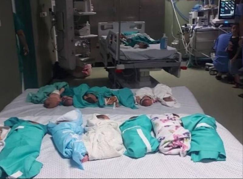 محاولات لإنقاذ الأطفال في مستشفيات غزة