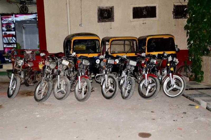الأمن العام يضبط عصابة الدراجات النارية في بني سويف