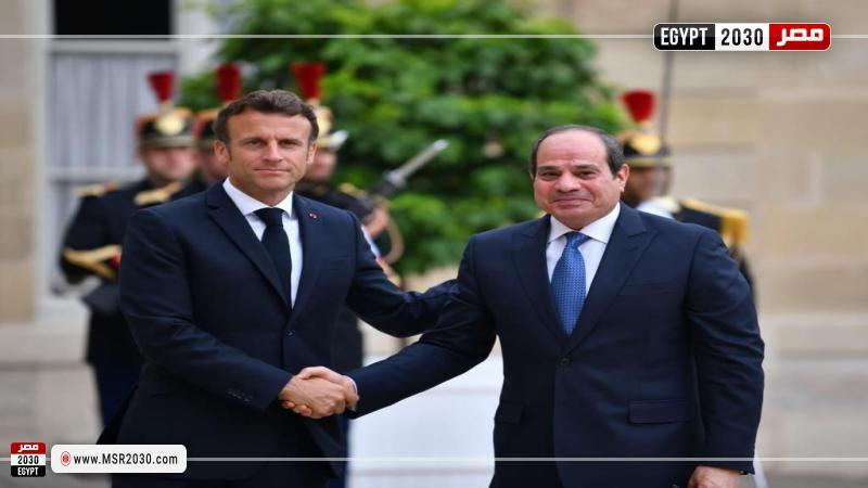 الرئيس السيسي وماكرون