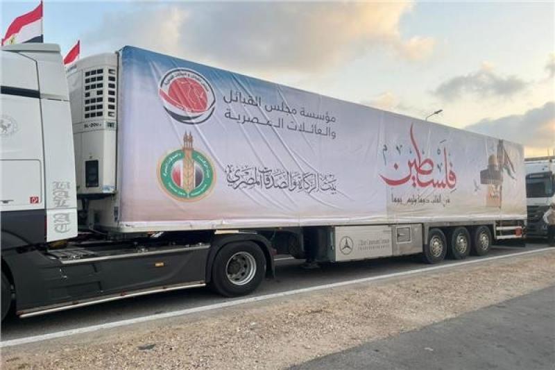 بتوجيهات شيخ الأزهر.. تسيير أكبر قافلة إغاثية من بيت الزكاة والصدقات المصري لأهلنا في غزة