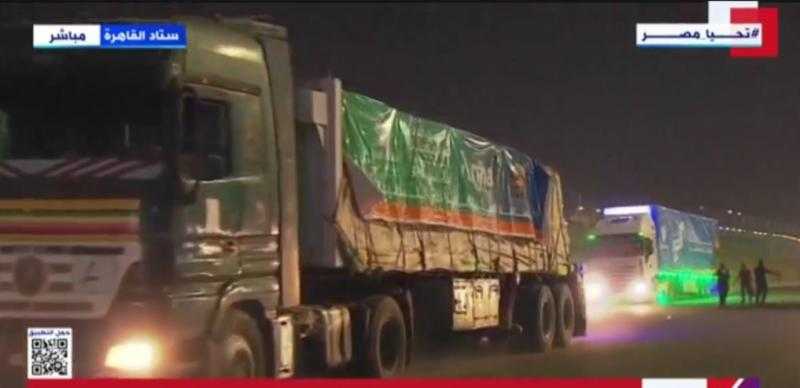 الرئيس السيسي يعطي إشارة البدء لانطلاق قافلة مساعدات جديدة لقطاع غزة
