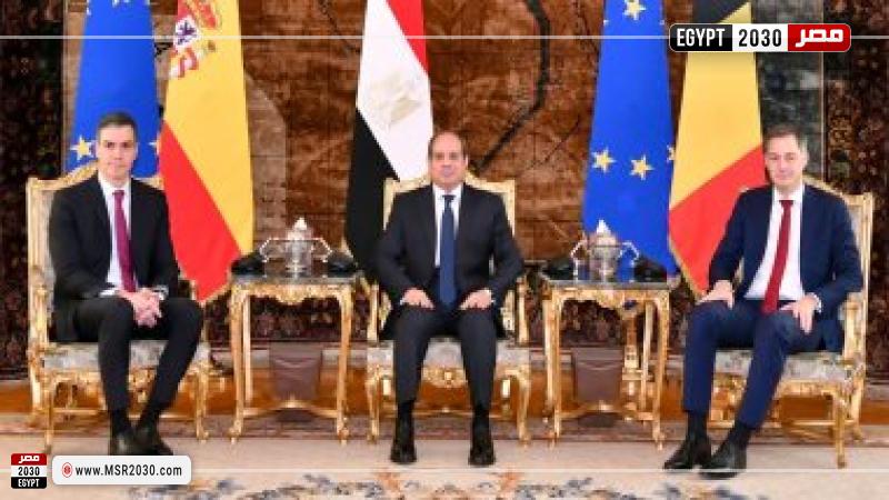 زيارة رئيسي وزراء إسبانيا وبلجيكا إلى مصر