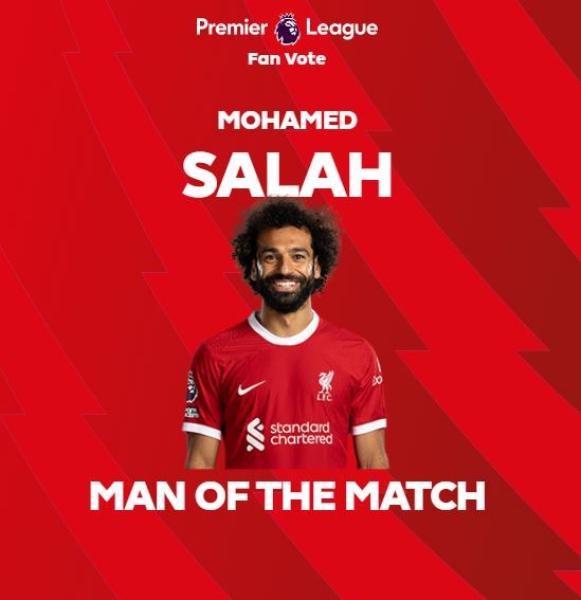 متفوقا على هالاند.. محمد صلاح يفوز بجائزة الأفضل في مباراة ليفربول ومان سيتي