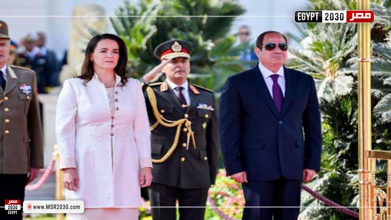 الرئيس السيسي ورئيسة المجر