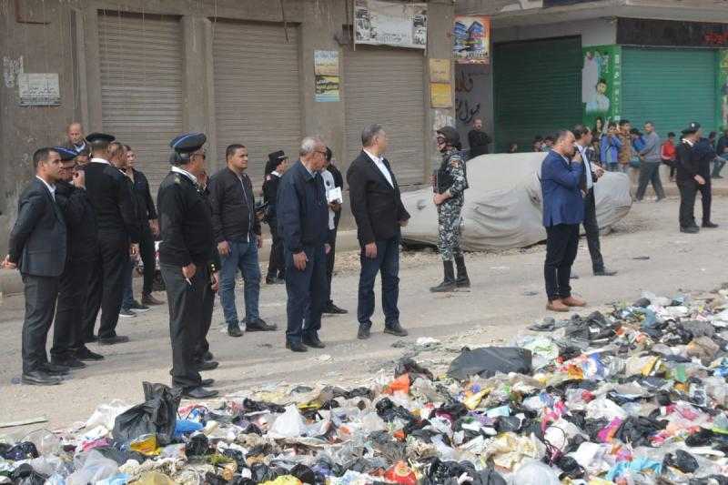 محافظ القليوبية يقود حملة مكبرة للنظافة والإشغالات بحي غرب شبرا الخيمة