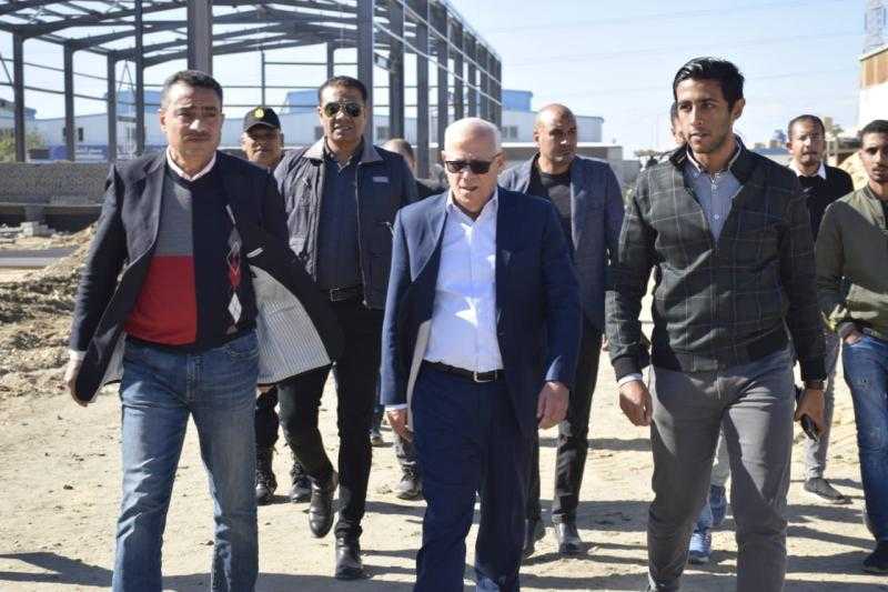 الغضبان يتابع سير أعمال إنشاء مجمع الصناعات المغذية الثالث جنوب بورسعيد
