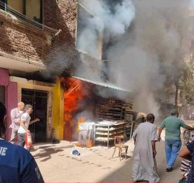 مصرع وإصابة 3 أشخاص في حريق مخبز بعين شمس