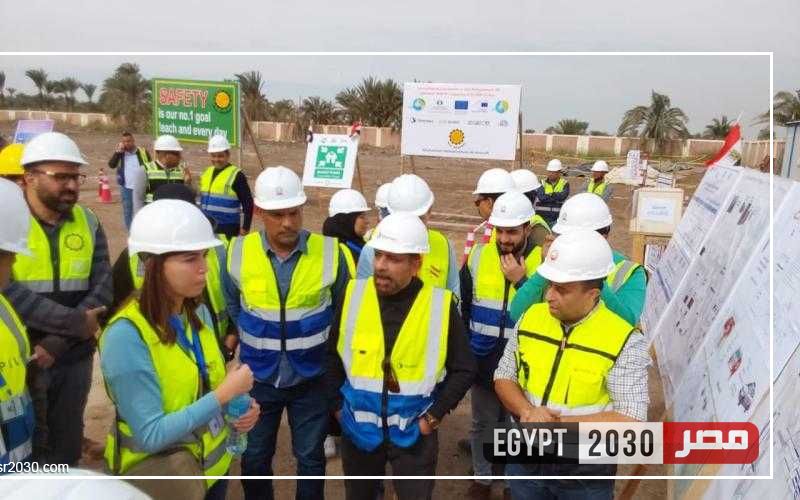 وفد البنك الأوروبي يزور  مشروعات الصرف الصحي بالفيوم