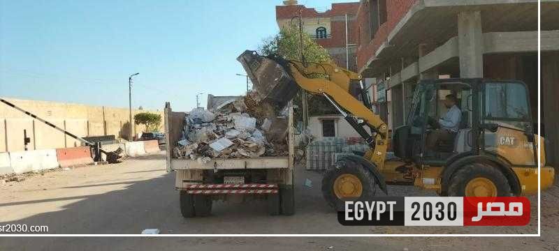 الوحدات المحلية بالإسماعيلية تواصل أعمالها في رفع مخلفات تقدر حمولاتها بحوالي 7468 طنا
