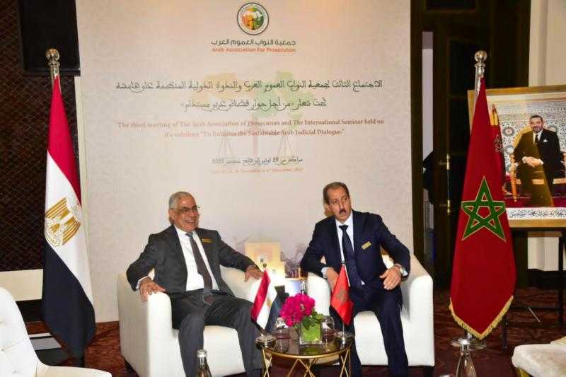 المستشار محمد شوقي يلتقي رئيس النيابة العامة للمملكة المغربية