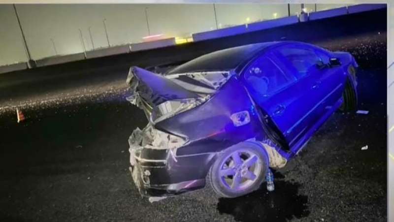 من مكان حادث سيارة أشرف عبدالغفور