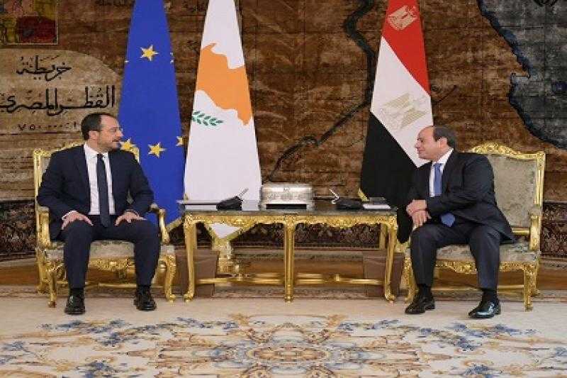 الرئيس السيسي يستعرض مع نظيره القبرصي الأوضاع في غزة
