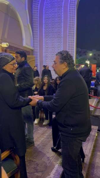 ماجد الكدواني بعزاء أشرف عبدالغفور