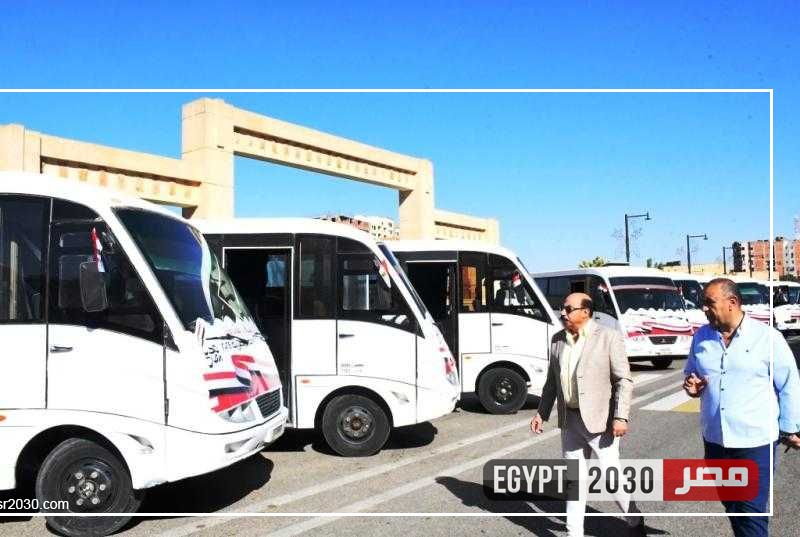 محافظ أسوان يتفقد اصطفاف المركبات المشاركة في خدمة المواطنين لتسهيل الإدلاء بأصواتهم باللجان الانتخابية