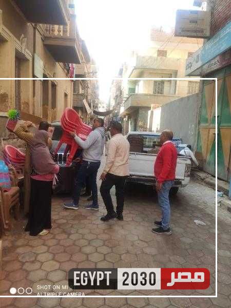 تحرير 121 محضرا مخالفا خلال حملة مكبرة لرفع الإشغالات في مركزي بني مزار وسمالوط بالمنيا