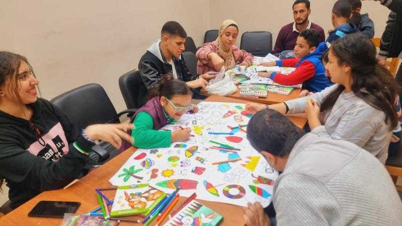 ورش فنية متنوعة لذوي القدرات الخاصة بالمركز الثقافي بطنطا