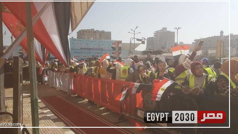 صور.. حملة المرشح حازم عمر في انتظار وصوله بالفيوم