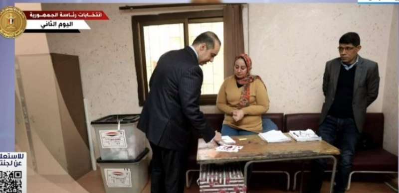 المستشار محمود فوزي يدلي بصوته
